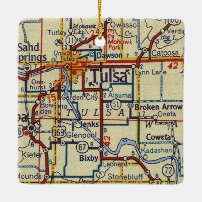 Ornement En Céramique Tulsa Vintage (Dos)