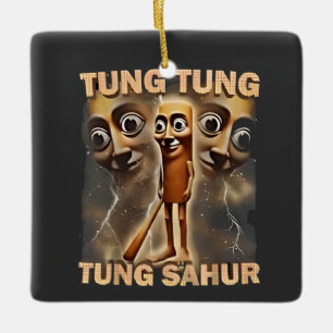 Ornement En Céramique Tung tung tung sahur Brainrot Mème