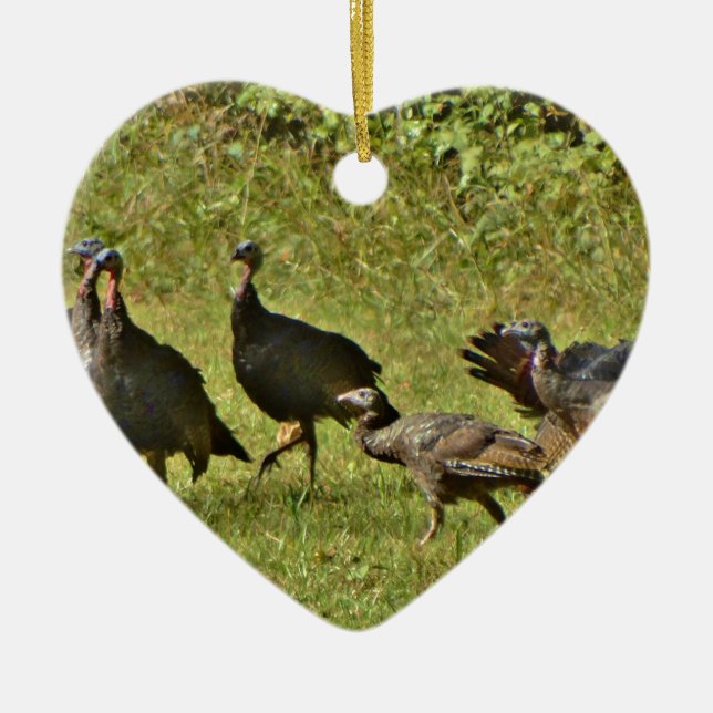 Ornement En Céramique Turquie sauvage, couleurs du Camouflage (Devant)