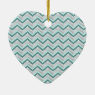 Ornement En Céramique Turquoise et perles ZigZag