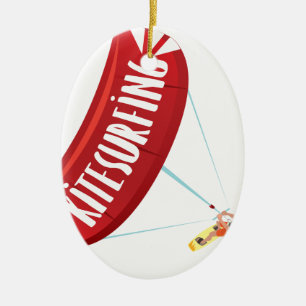 Ornement En Céramique Type de kitesurf