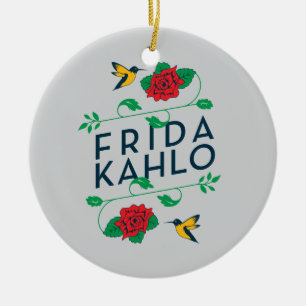 Ornement En Céramique Typographie florale de Frida Kahlo  