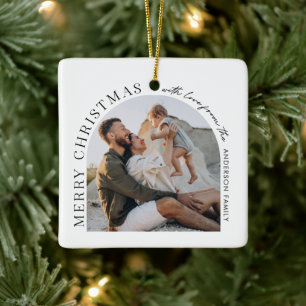 Ornement En Céramique Typographie moderne photo arche Noël