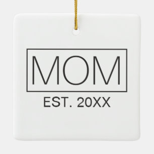 Ornement En Céramique Typographie simple minimaliste de la maman Orneme
