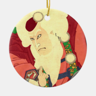 Ornement En Céramique Ukiyo-e le père noël