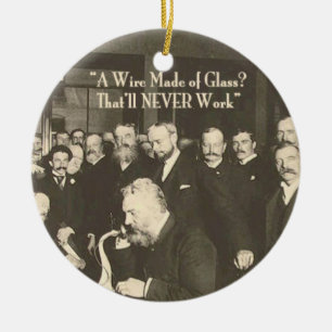 Ornement En Céramique Un fil fait de verre, une technologie humoristique