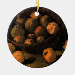 Ornement En Céramique Un panier de pommes par Vincent van Gogh