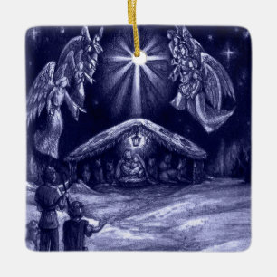 Ornement En Céramique Un sauveur est né !