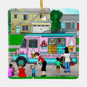 Ornement En Céramique Une chaude journée d'été Une illustration fantas