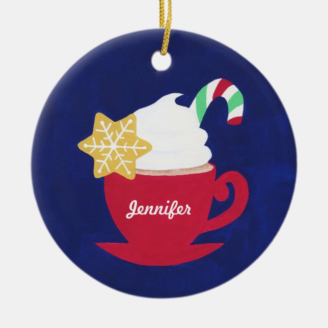 Ornement En Céramique Une Coupe de 'Tis The Season' (Devant)