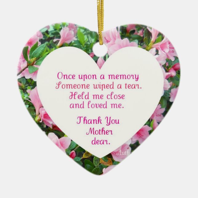 Ornement En Céramique Une fois sur un souvenir... (Devant)
