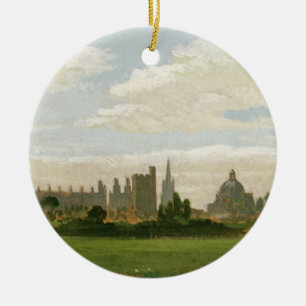 Ornement En Céramique Une vue d'Oxford (huile sur le carton à