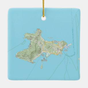 Ornement En Céramique Union Island West Indies Noël