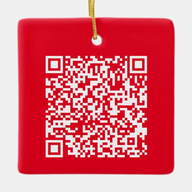 Ornement En Céramique URL personnalisée du code QR (Devant)