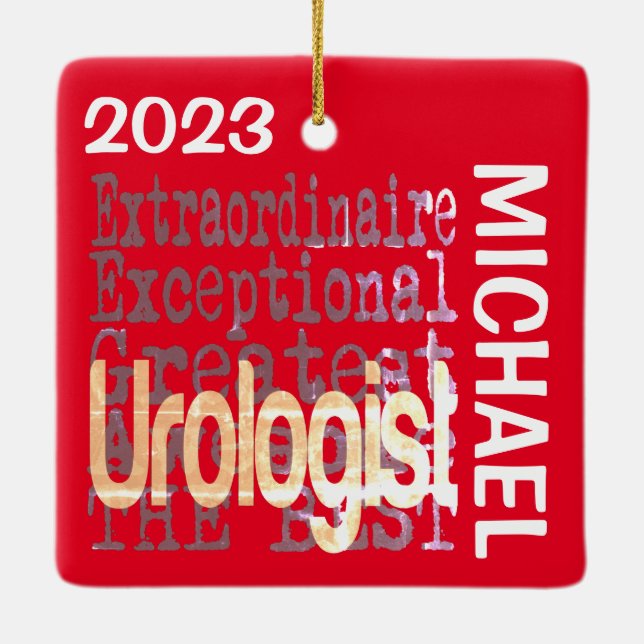 Ornement En Céramique Urologist Extraordinaire CUSTOM (Dos)
