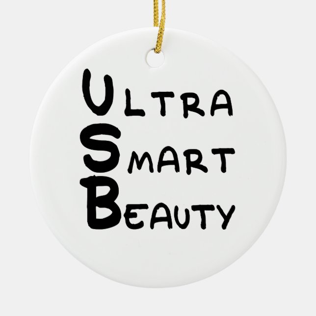 Ornement En Céramique USB - Beauté ultra intelligente (Devant)