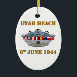 Ornement En Céramique Utah Beach 6th June 1944<br><div class="desc">Utah Beach 6th June 1944 : Normandy landings</div>