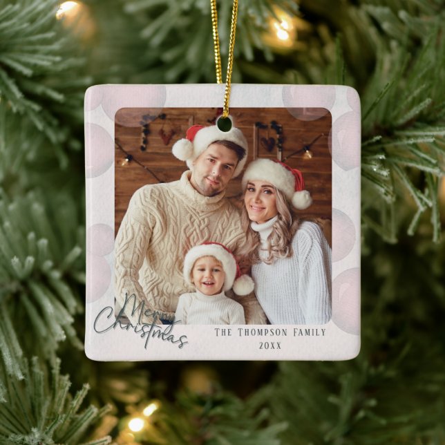 Ornement En Céramique Vacances en aquarelle chaude invitation à la fête  (Arbre)