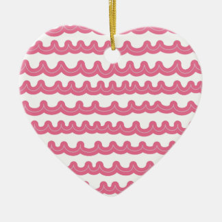 Ornement En Céramique Vagues Whimsical Océan rose