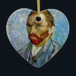 Ornement En Céramique Van Gogh Autoportrait<br><div class="desc">Peinture d'auto-portrait du peintre hollandais post-impressionniste Van Gogh dans les tons bleus</div>