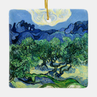 Ornement En Céramique Van Gogh - Oliviers aux Alpilles Arrière - plan