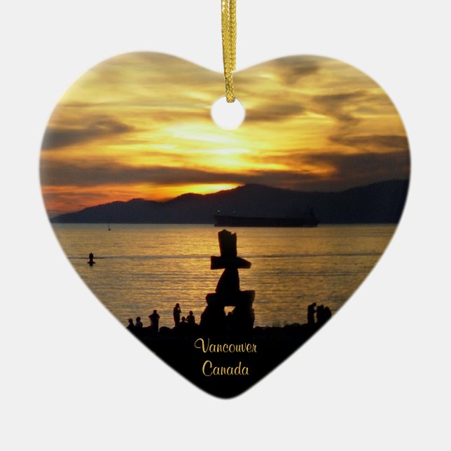 Ornement En Céramique Vancouver Canada Orament Vancouver Souvenirs (Devant)