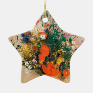 Ornement En Céramique Vase des fleurs de Redon Post-impressionniste