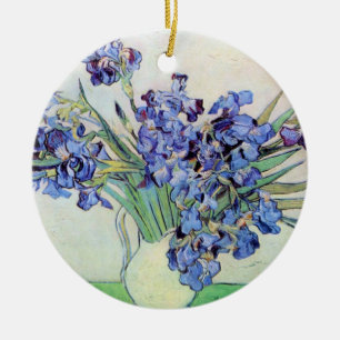 Ornement En Céramique Vase Still Life avec Irises par Vincent van Gogh