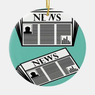 Ornement En Céramique Vecteur de journal