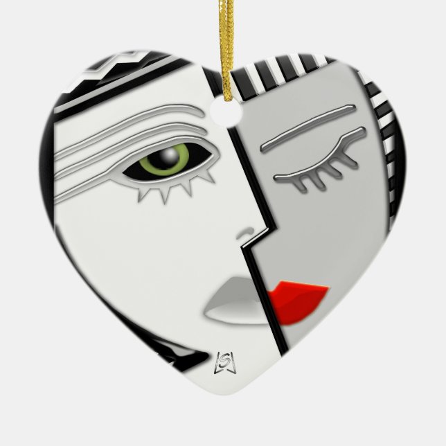 Ornement En Céramique Venez ensemble (la traction de fan) (Devant)