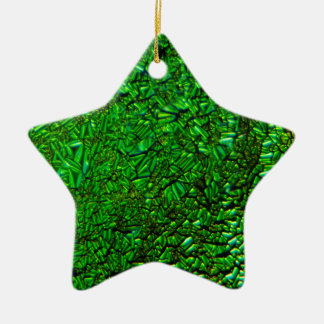 Ornement En Céramique Verre fusionné vert froissé