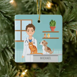 Ornement En Céramique Vétérinaire Médical Vétérinaire Animal Docteur Ani