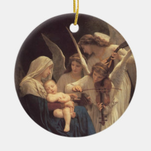 Ornement En Céramique Vierge aux Anges