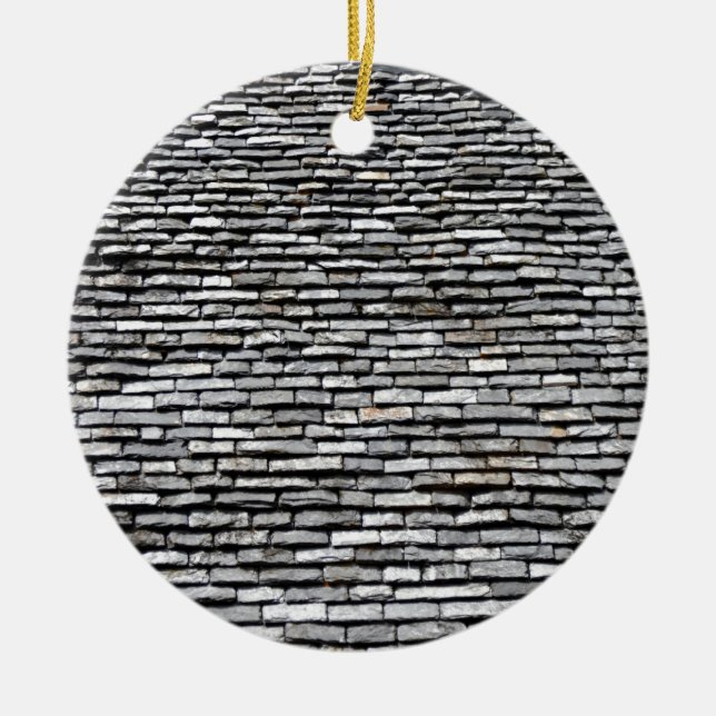 Ornement En Céramique Vieux dessus de toit avec la cheminée (Devant)