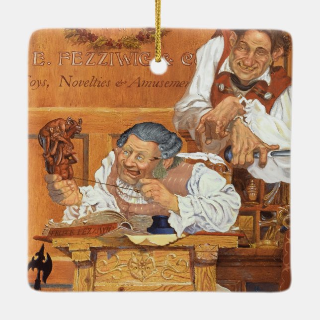 Ornement En Céramique Vieux Fezziwig (Dos)