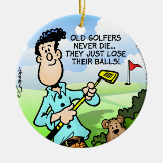 Ornement En Céramique Vieux Golfeur