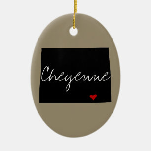 Ornement En Céramique Ville du Wyoming