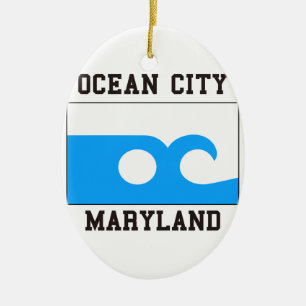 Ornement En Céramique Ville le Maryland d'océan