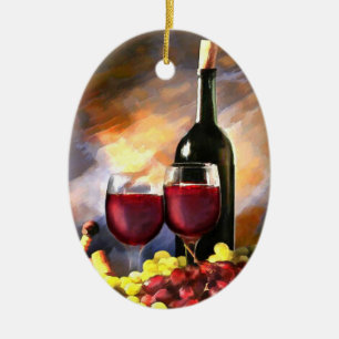 Ornement En Céramique Vin avant et après