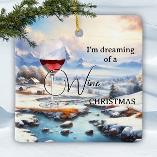 Ornement En Céramique Vin de Noël drôles