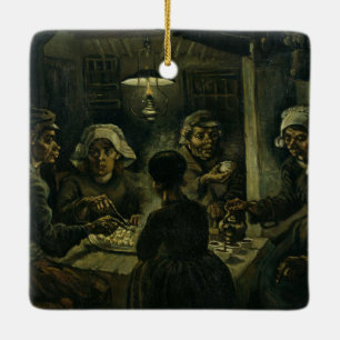 Ornement En Céramique VINCENT VAN GOGH - les mangeurs 1885 de pomme de