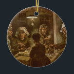 Ornement En Céramique Vincent van Gogh - Les mangeurs de pommes de terre<br><div class="desc">The Potato Eaters (1885) de Vincent van Gogh est un Post impressionnisme vintage de peinture de la vie quotidienne et est considéré comme l'une des premières grandes oeuvres d'art de van Gogh. Van Gogh a dit qu'il voulait représenter les paysans comme ils étaient vraiment. Il a délibérément choisi des modèles...</div>