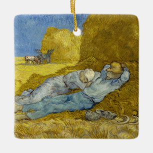 Ornement En Céramique Vincent Van Gogh - Midi, repos du travail / La Sie