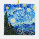 Ornement En Céramique Vincent Van Gogh Starry Night Vintage Painting<br><div class="desc">A beautiful vintage landscape painting of the starry night by Vincent Van Gogh.</div>
