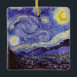 Ornement En Céramique Vincent Van Gogh Starry Nuit Vintage Art<br><div class="desc">Vincent van Gogh Starry Night Art Peinture Starry Night est un tableau de l'artiste post-impressionniste néerlandais Vincent van Gogh. Le ciel bleu de la nuit est rempli de nuages tourbillonnants, d'étoiles et d'une lune brillante croissant. La Nuit étoilée est la seule nocturne de la série de vues depuis la fenêtre...</div>