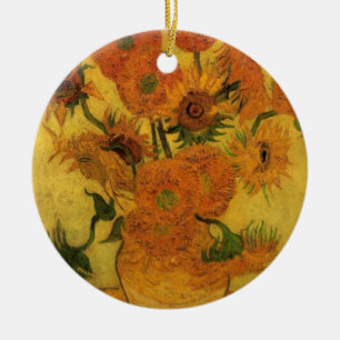 Ornement En Céramique Vincent van Gogh Vase de vie morte avec 15 tournes