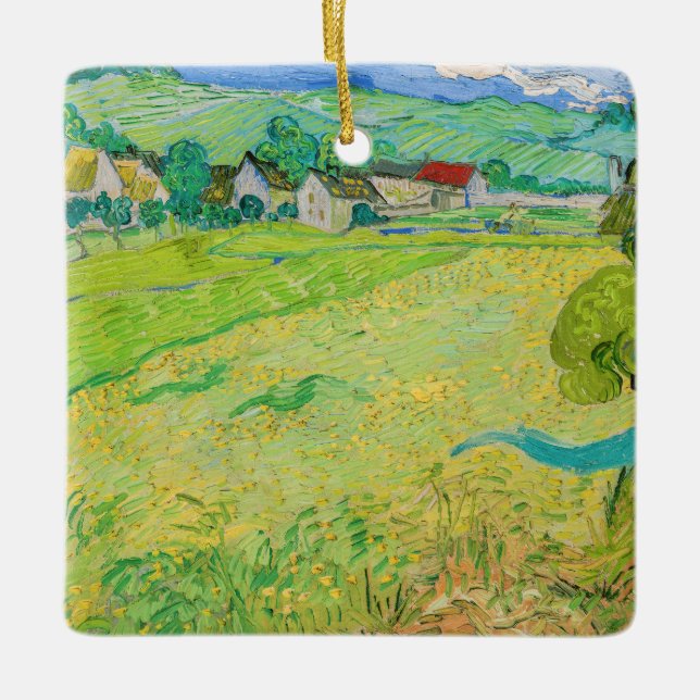 Ornement En Céramique Vincent van Gogh - Vue des Vessenots près d'Auvers (Devant)