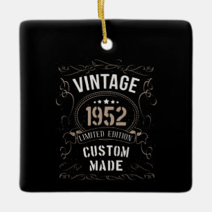 Ornement En Céramique Vintage 1952 Limited Edition Personnalisé