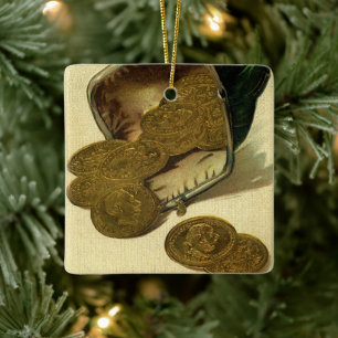 Ornement En Céramique Vintage Business Finance, Gold Coin Money en bours