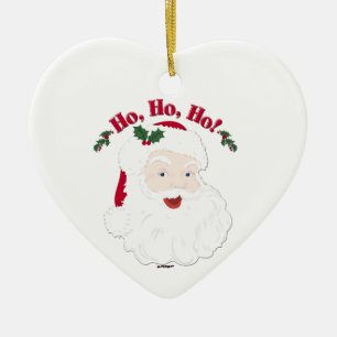 Ornement En Céramique Vintage Christmas Santa Ho, Ho !